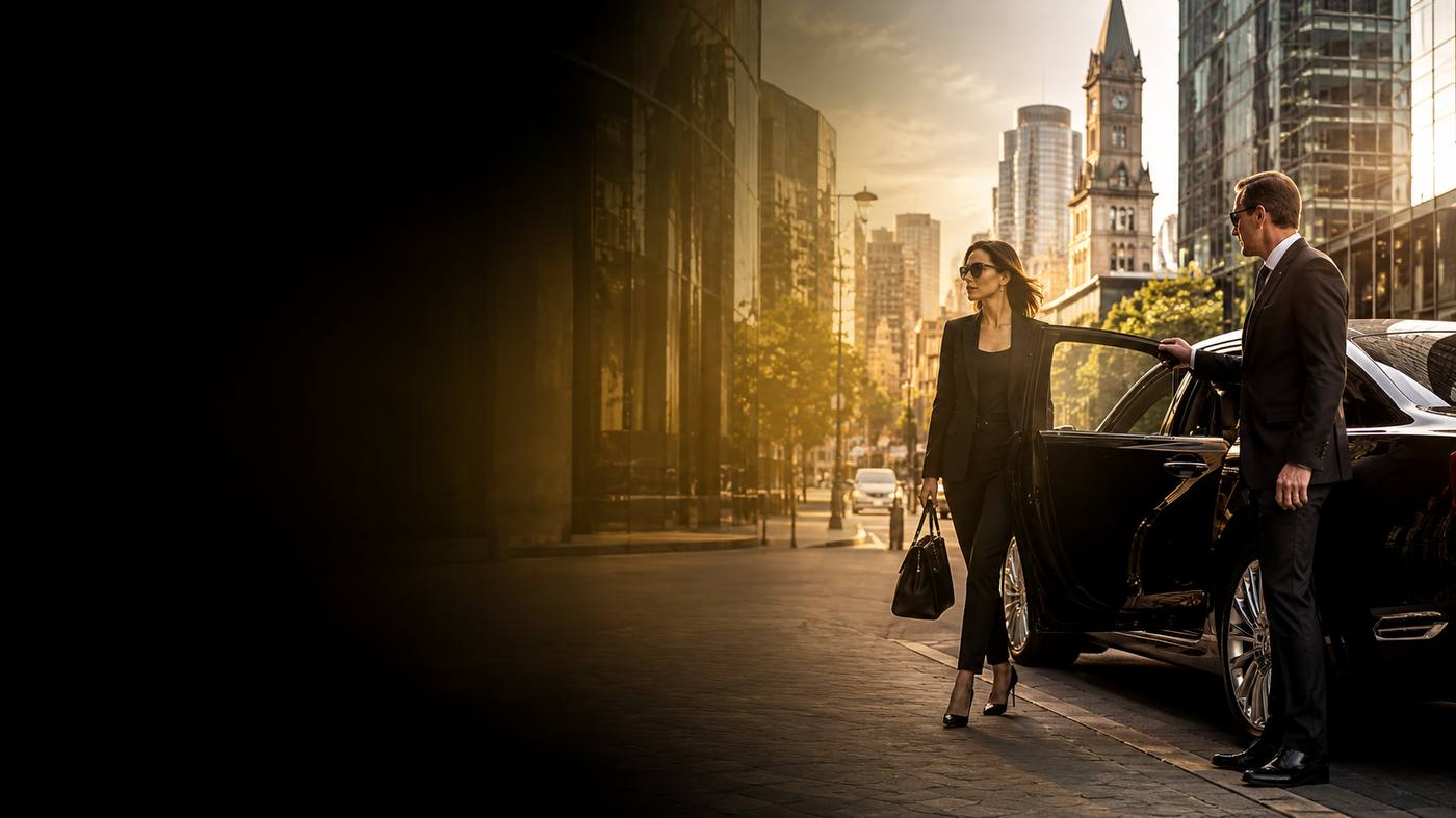 Executive black car service in Boston business district